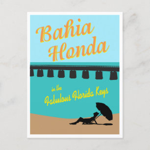 Postal Bahia Honda State Park Florida Keys Ilustracion