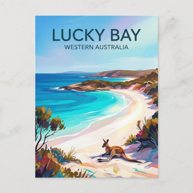 Postal Bahía Lucky Australia (Anverso)