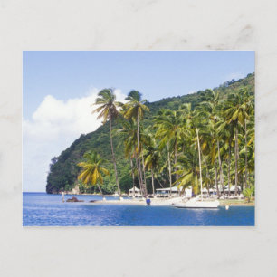 Postal Bahía Marigot, Santa Lucía, Caribe