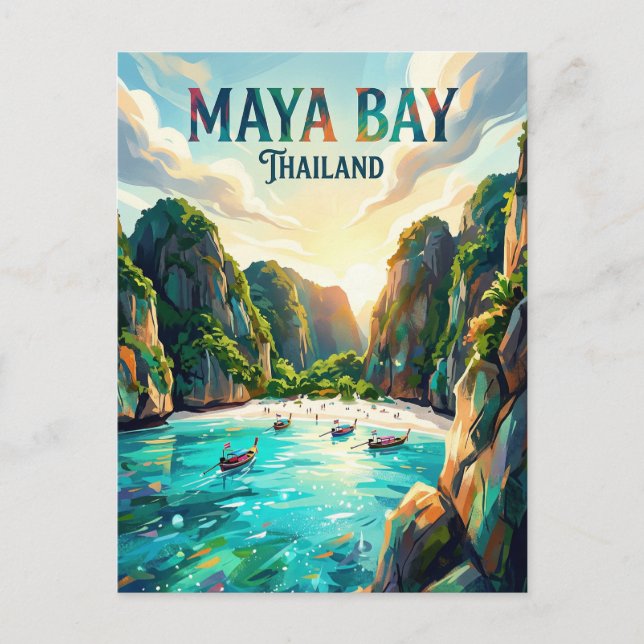 Postal Bahía Maya Tailandia (Anverso)