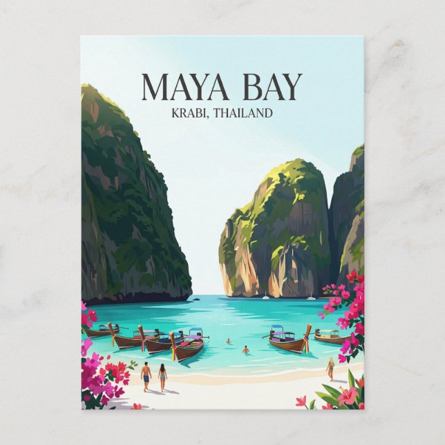 Postal Bahía Maya Tailandia (Anverso)