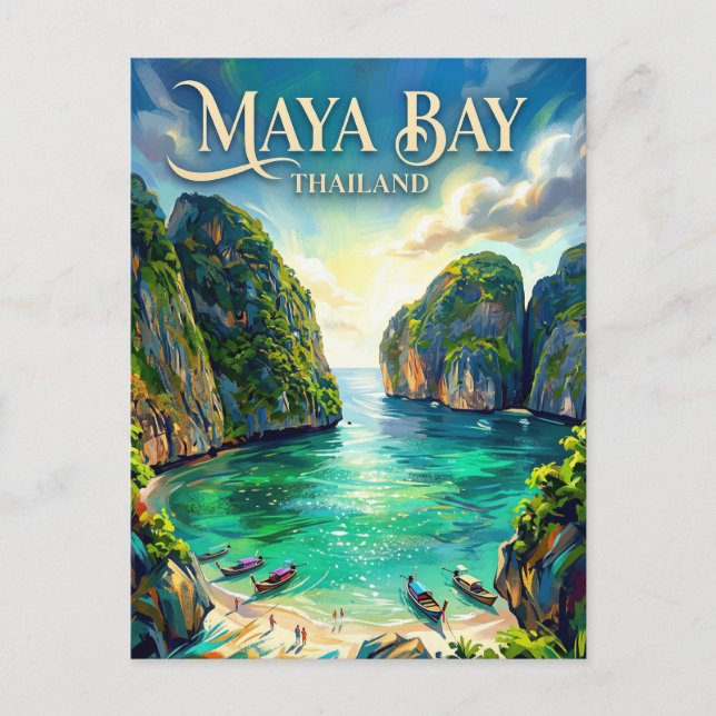 Postal Bahía Maya Tailandia (Anverso)