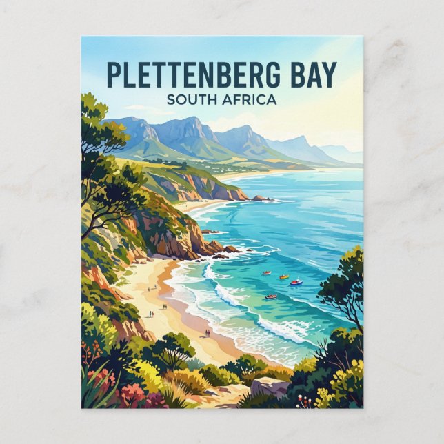 Postal Bahía Plettenberg Sudáfrica (Anverso)