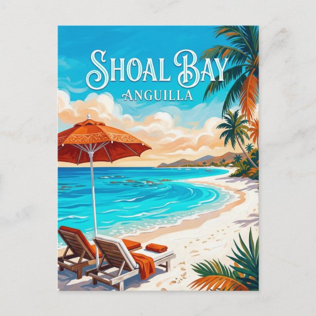 Postal Bahía Shoal Anguilla (Anverso)