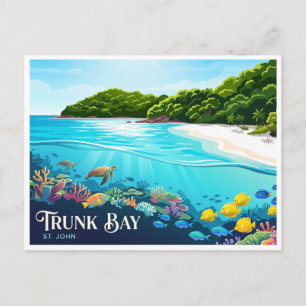 Postal Bahía Trunk Cruz Bay Islas Vírgenes de los EE. UU.
