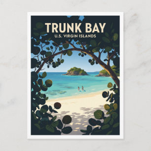 Postal Bahía Trunk Cruz Bay Islas Vírgenes de los Estados
