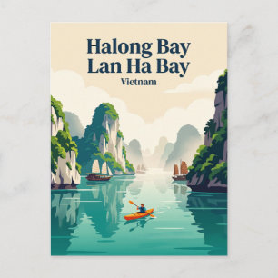 Postal Bahía Vaka Halong Bahía Lan Ha Vietnam