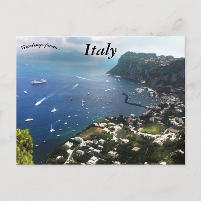 Postal Baie de Capri Italia (Anverso)