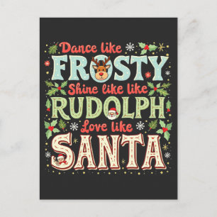 Postal Baila como Frosty Brilla como Rudolph Ama 