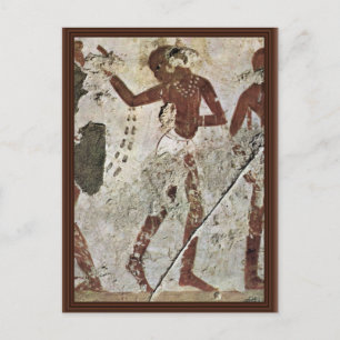 Postal Bailando Africanos Por Maler Der Grabkammer Des Ho