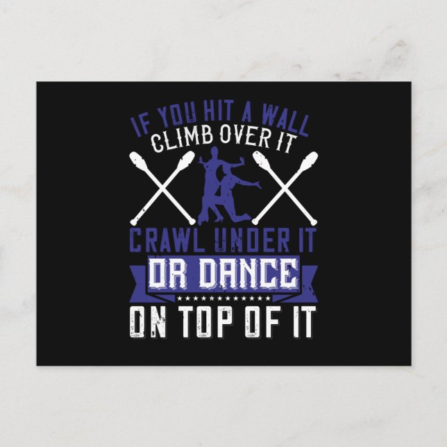 Postal Bailando - Bailar Encima de una Pared (Anverso)