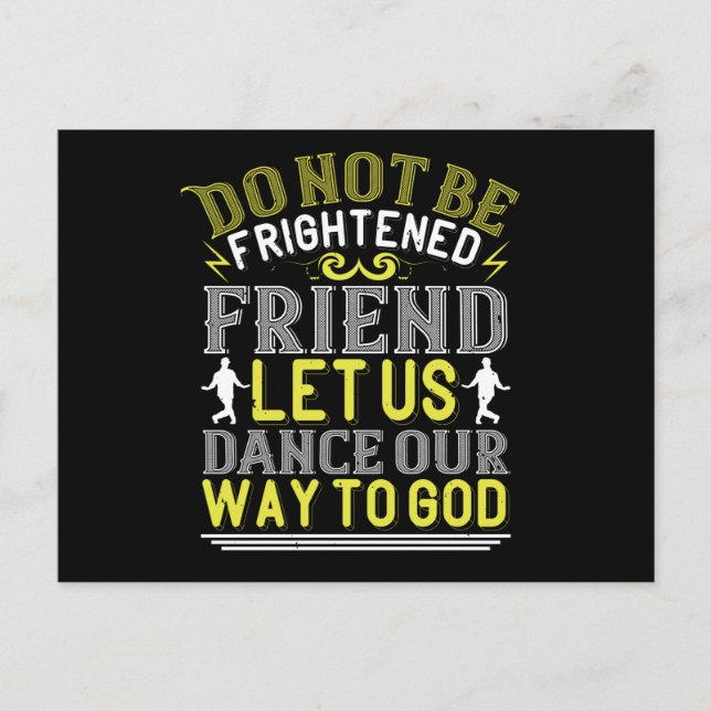 Postal Bailando - Bailemos A Dios En Nuestro Camino (Anverso)