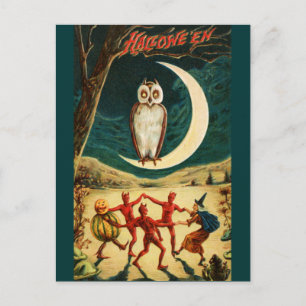 Postal Bailando bajo la luna