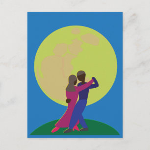 Postal Bailando bajo la luz de la luna