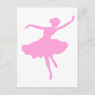 Postal Bailando Ballerina en rosa