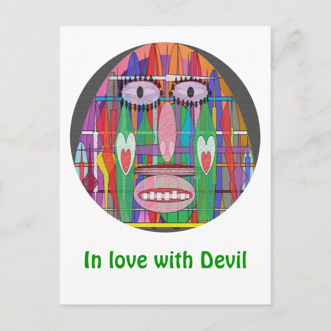 Postal Bailando con el diablo (Anverso)