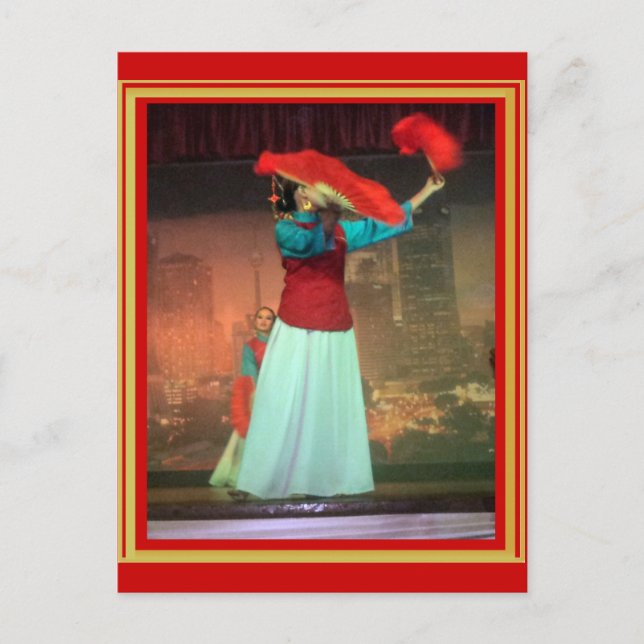 Postal Bailando con fans (Anverso)