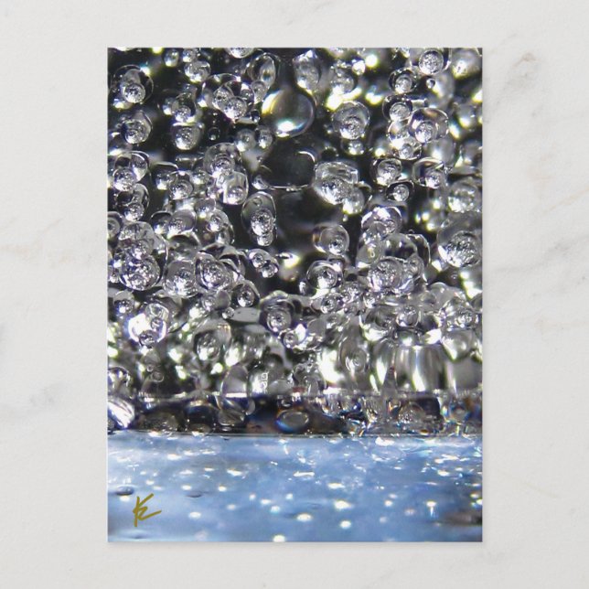 Postal Bailando con hadas, historia de la naturaleza surr (Anverso)