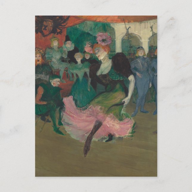 Postal Bailando con la pintura Bolero - Toulouse-Lautrec (Anverso)