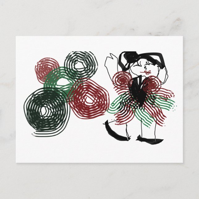 Postal Bailando con menta (Anverso)