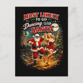 Postal Bailando con Santa