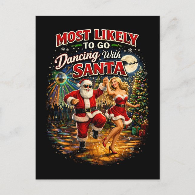Postal Bailando con Santa (Anverso)