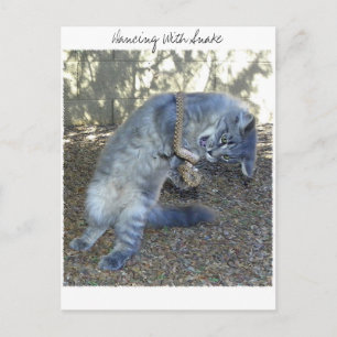 Postal Bailando con serpiente