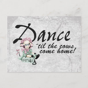 Postal Bailando con vacas