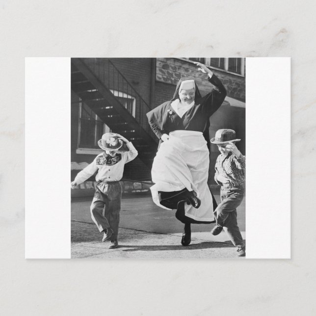 Postal Bailando el día ausente (Anverso)