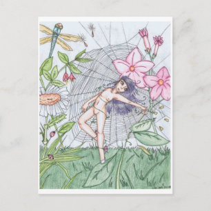 Postal Bailando en la naturaleza.