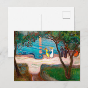 Postal Bailando en una orilla Edvard Munch