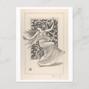 Postal Bailando Nymph por Walter Crane