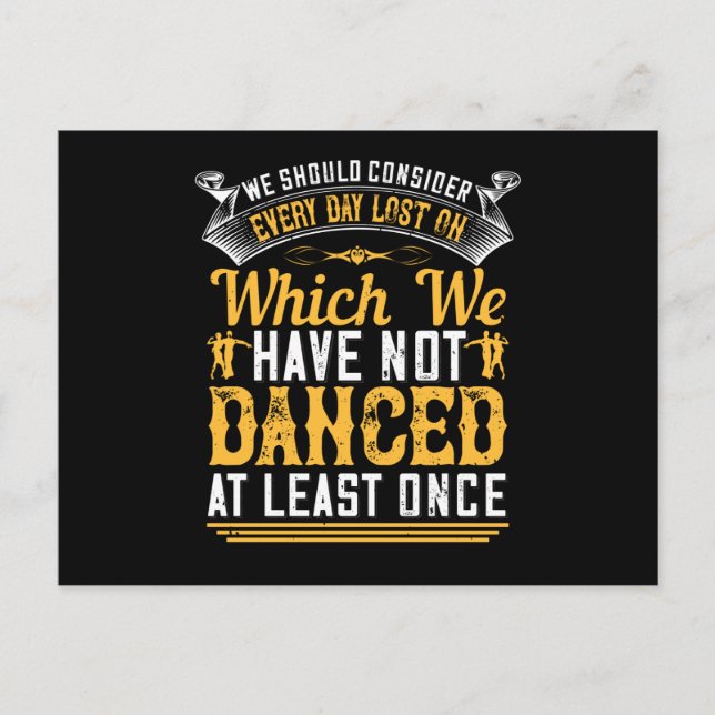 Postal Bailar: bailar al menos una vez al día (Anverso)