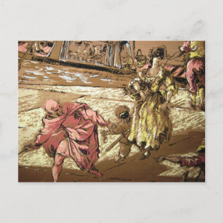 Postal Bailar con el diablo