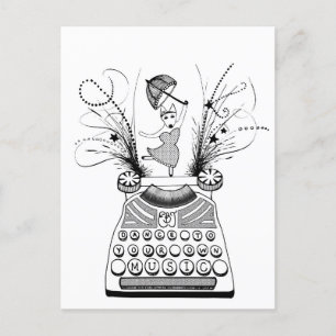 Postal Bailar con tu propia música English Bull Terrier