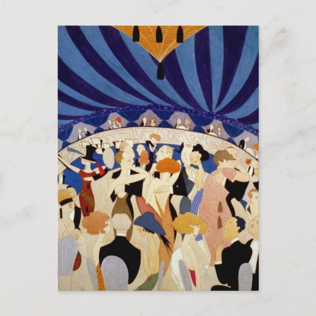 Postal Bailar con una banda de jazz (Anverso)