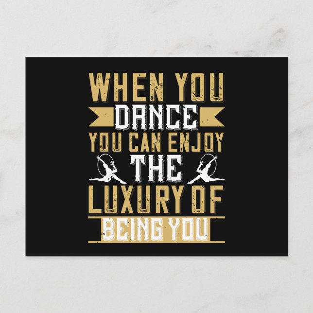 Postal Bailar - Cuando Bailas, Puedes Disfrutar De Lujo (Anverso)