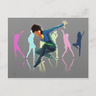 Postal Bailar para el arte de la alegría