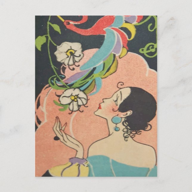 Postal Bailarín Art Deco (Anverso)