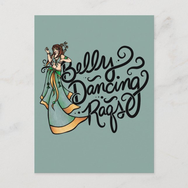 Postal Bailarín de danza del vientre Raqs                 (Anverso)