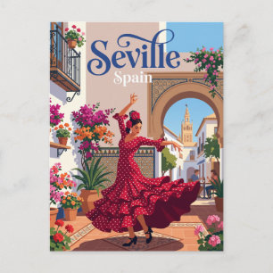 Postal Bailarín de Flamenco Sevilla España