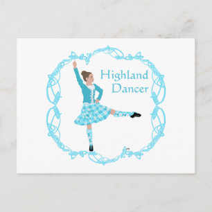 Postal Bailarín de las Highlands escocesas Nudo celta Tur