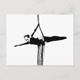 Postal Bailarín de sedas aéreas