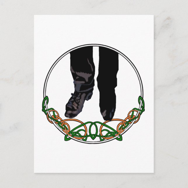 Postal Bailarín de Step Irlandés - Masculino (Anverso)