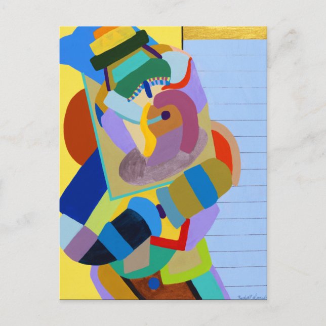 Postal "Bailarín de Taos" por Ruchell Alexander (Anverso)