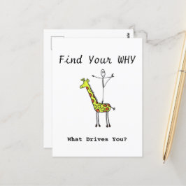 Postal Bailarín elegante de ballet bailando en jirafa