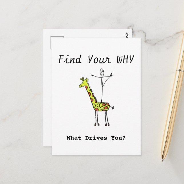 Postal Bailarín elegante de ballet bailando en jirafa (Anverso/Reverso In Situ)