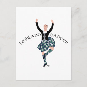 Postal Bailarín escocés Highland Fling