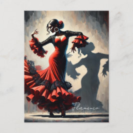 Postal Bailarín flamenco español