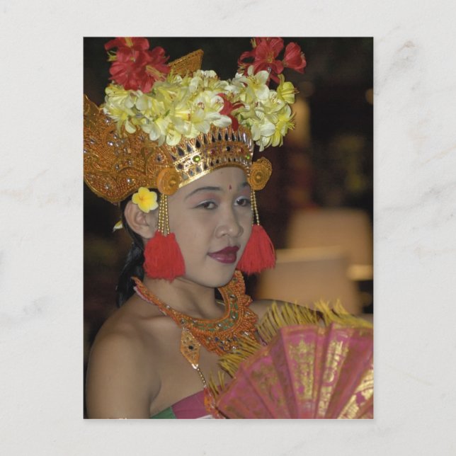 Postal bailarín indonesio (Anverso)